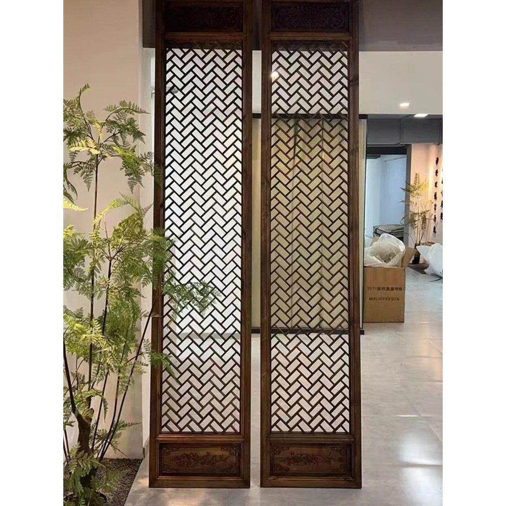 东阳木雕实木屏风隔断新中式格栅彷古玄关客厅覆古网红装饰门定制,住宅家具,座屏,淘宝优惠券,粉丝福利购,淘宝优惠卷