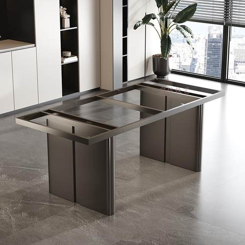 奢石餐桌脚新款大理石桌腿支架不锈钢茶桌餐桌底座岩板大板桌子腿