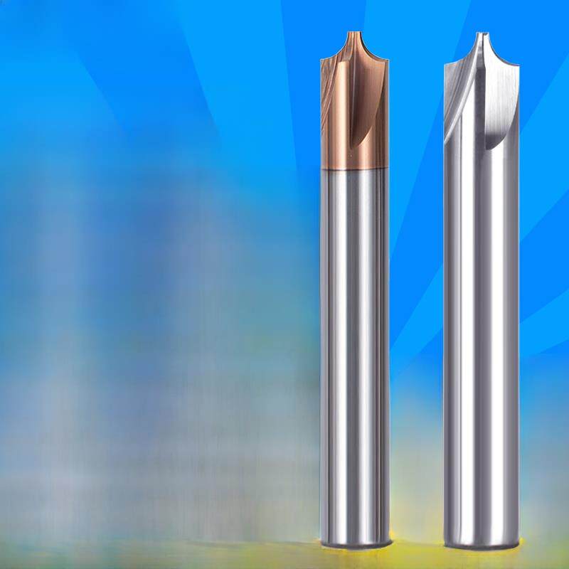 钨钢加长内R铣刀合金铝用反R圆弧倒角铣刀内R加长刀75 100 150长