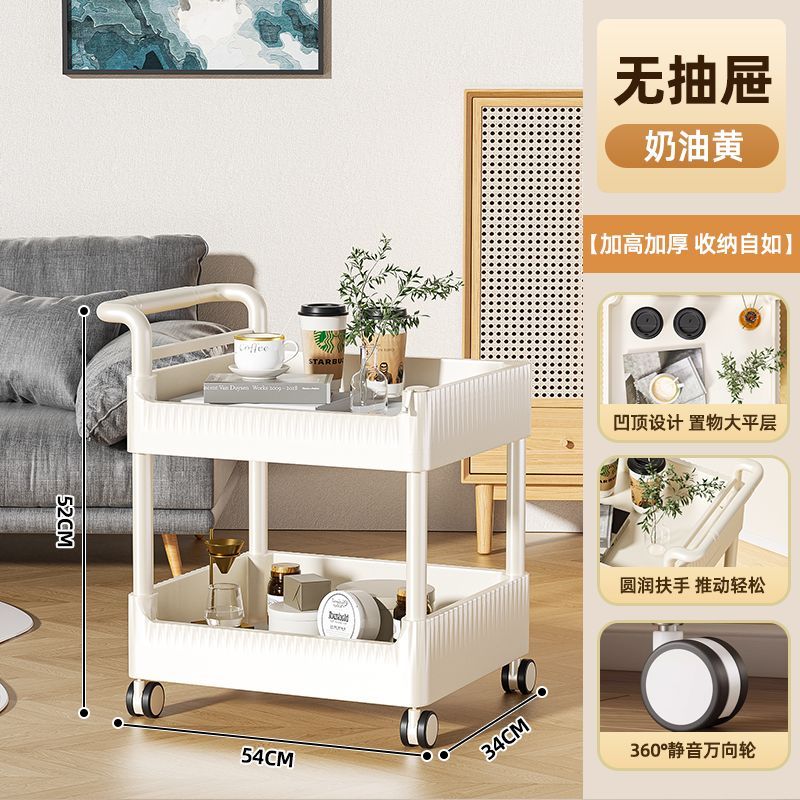 小推车置物架收纳柜零食多层可移动落地抽屉式婴儿用品玩具收纳架