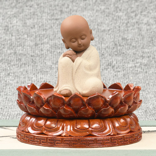 热销红木佛像底座莲花加高供佛家用实木圆形供奉财神观音菩萨底座