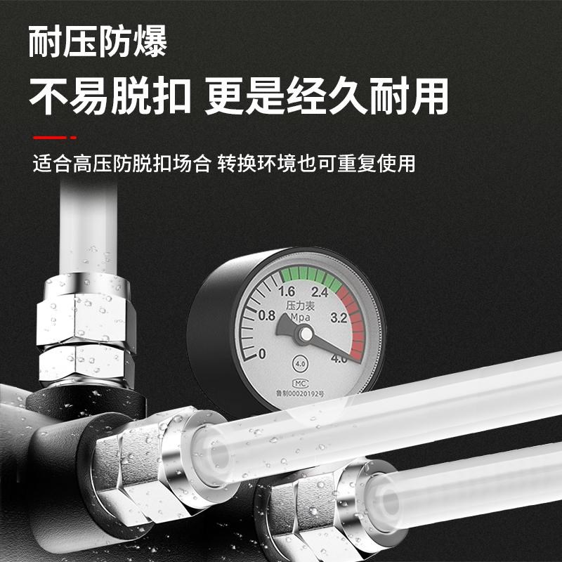 热销快拧304不锈钢气管快速插接头PC04/06/0810/-01/02/03/04直通