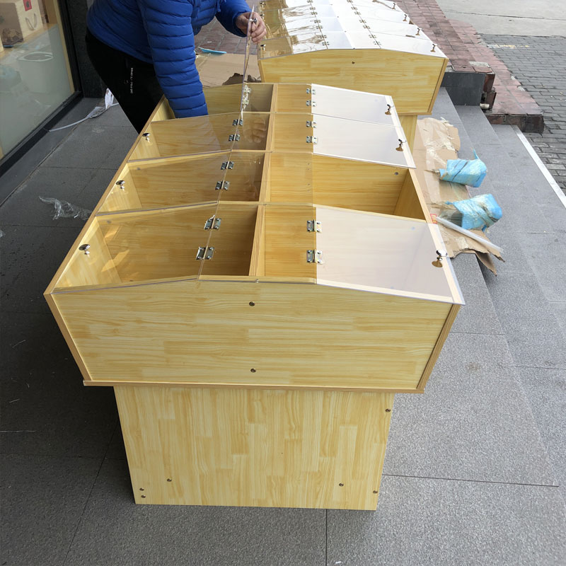 热销五谷杂粮干果展示柜散称超市货架展示架干货零食粮食架子散装