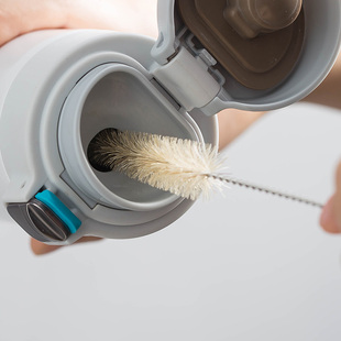 热销日式壶嘴清洁刷长柄壶口刷猪毛茶壶嘴刷杯刷四件套细嘴刷瓶口