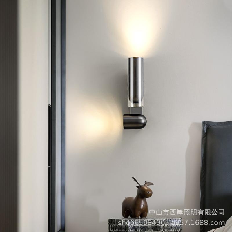 外贸轻奢床头阅读壁灯简约现代可调节卧室书房极简客厅背景墙壁灯