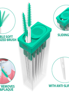 100Pcs Interdental Silicone Brushes Dental Toothpicks Brush
