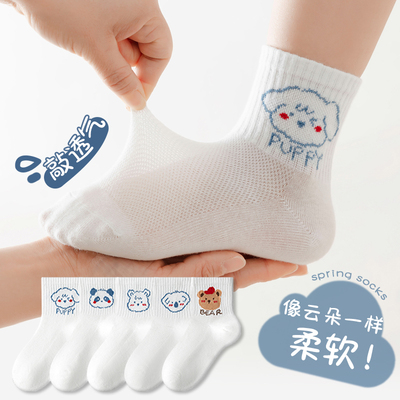 女童袜子春夏薄款纯棉a类学院风