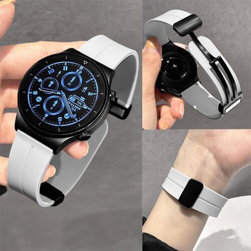 适用华为gt4/gt3表带硅胶磁吸扣智能手表表带watch4手表带20/22mm