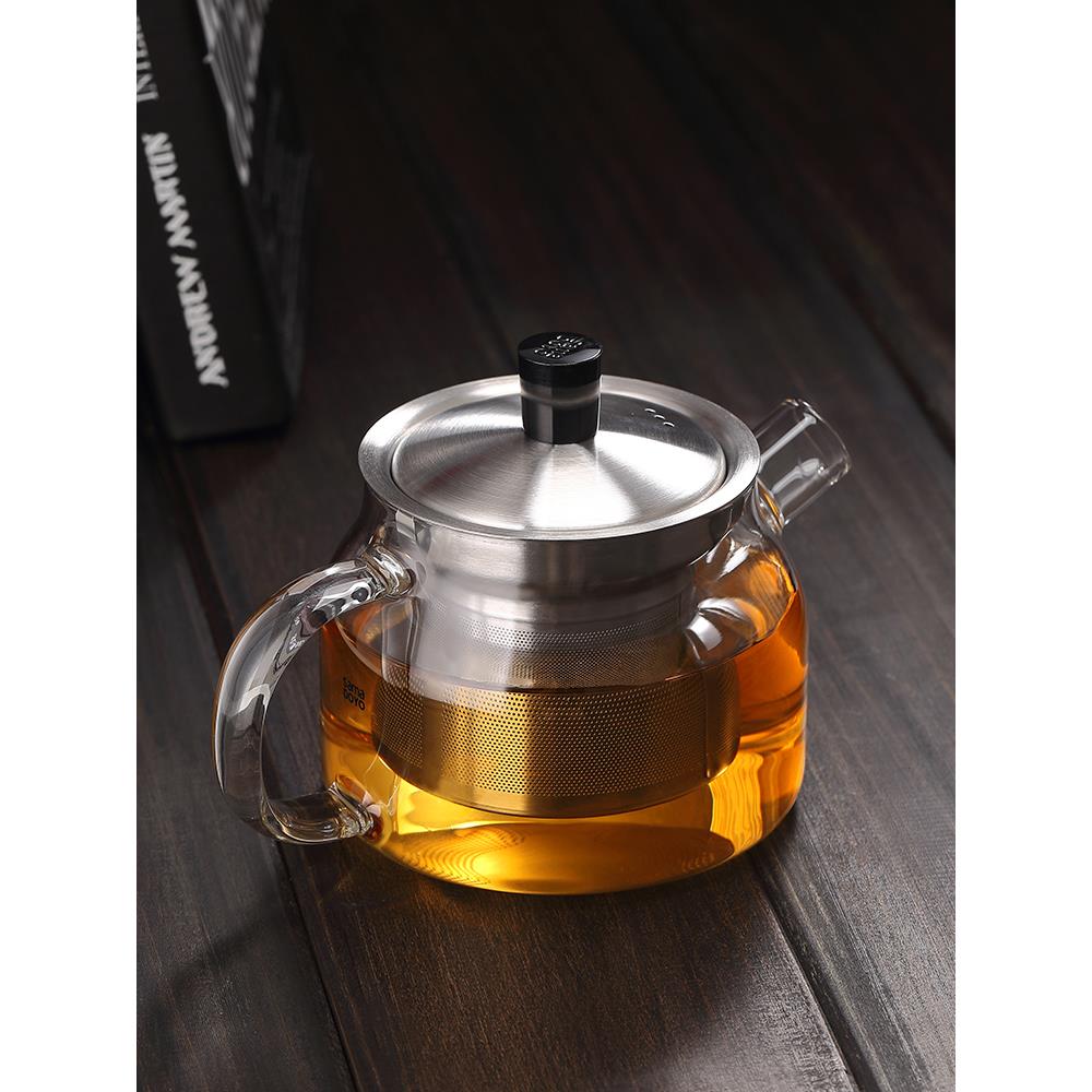 尚明加厚耐热玻璃小茶壶过滤花茶小青柑冲茶壶泡茶器功夫茶具单壶