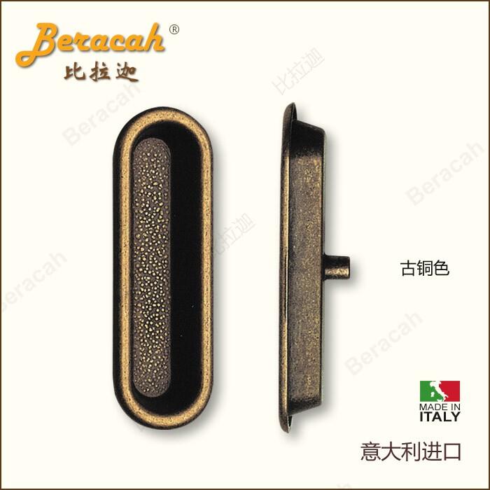 比拉迦意大利进口衣柜移门拉手嵌入式暗藏柜门推拉门暗装铜拉手