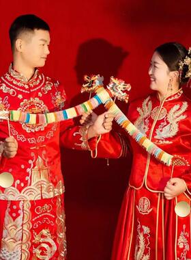结婚镜子挂胸前纯铜八卦镜铜镜真品法器仿古小怀镜压腰镜陪嫁一对