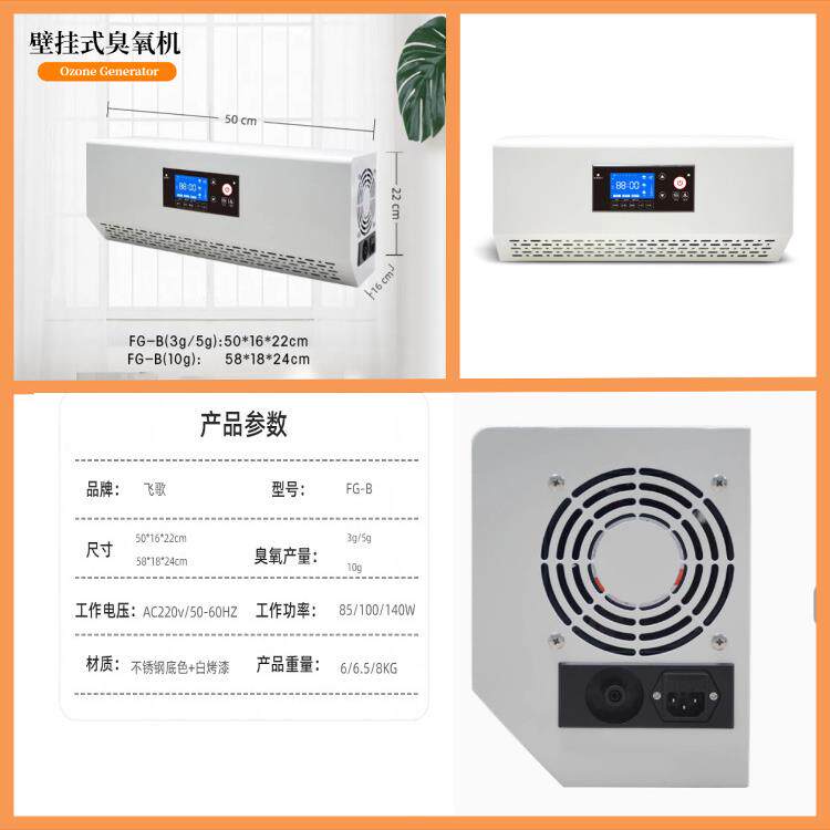 10g壁挂式FG飞歌臭氧消毒机食品车间臭氧发生器食堂档案室幼儿园