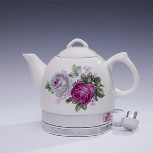 景德镇陶瓷电热水壶青花牡丹烧水壶泡茶煮水壶功夫茶瓷壶自动断电