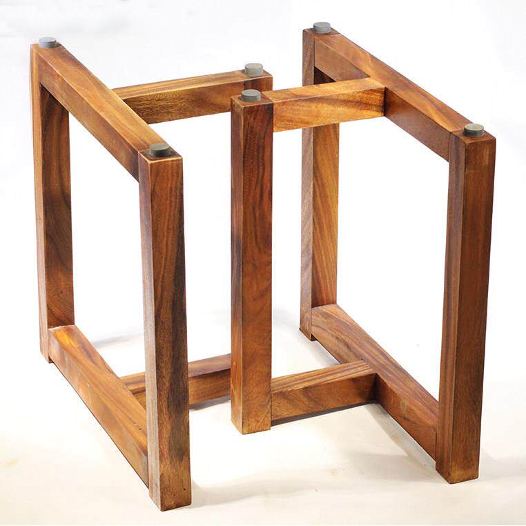 实木工字支架胡桃木大板茶餐桌腿配套桌脚架定制桌子腿大理石台面