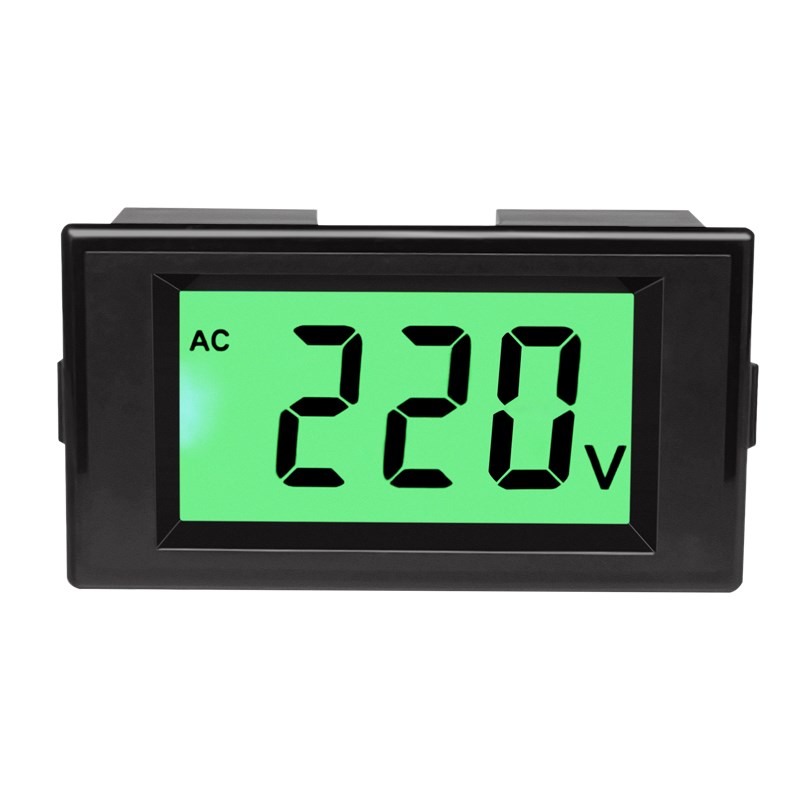 液晶数显交流电压表220v380v110v电压测量显示屏数字表头绿色背光