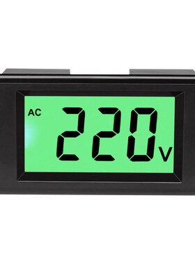 液晶数显交流电压表220v380v110v电压测量显示屏数字表头绿色背光