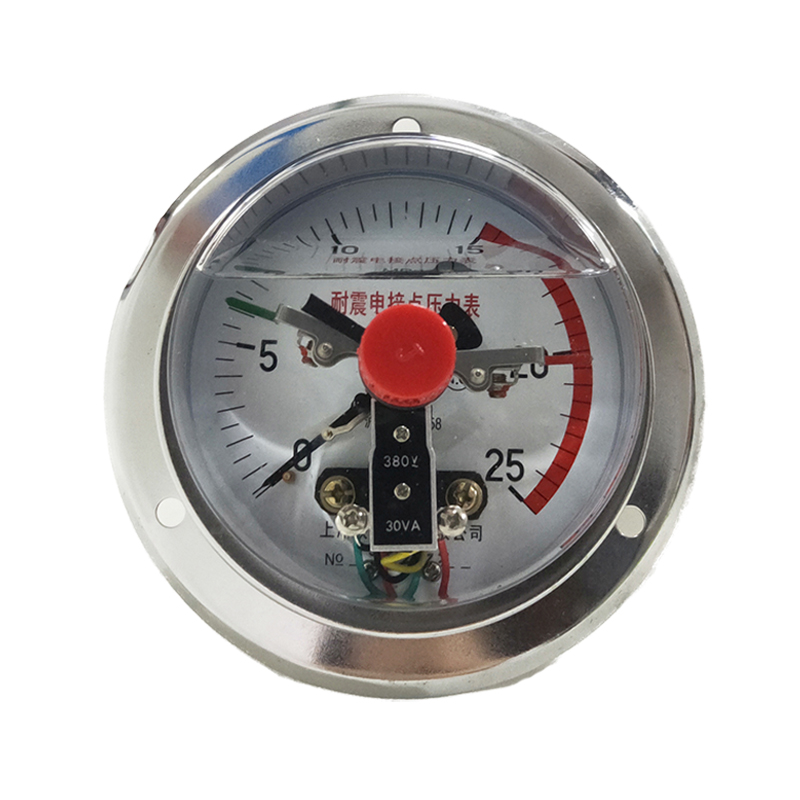 轴向带边YNXC100ZT耐震电接点压力表抗震油压表真空表25/40/60MPA