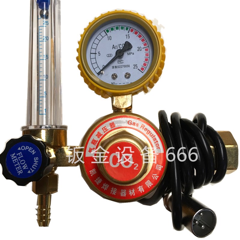 珠海飞鹰/威谱/新戴卡二保焊机加热减压表压力表阀CO2气表配件