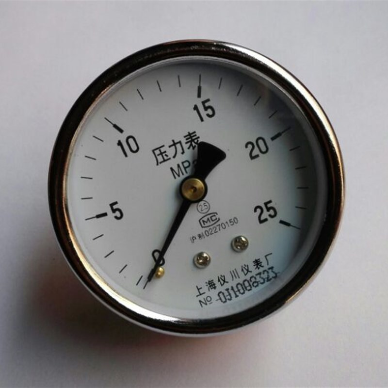 轴向压力表 背后螺纹压力表 y-60-z 0~25mpa m14x1.5 螺纹 60MM