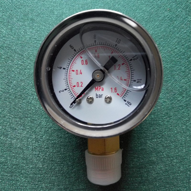 YN40小型耐震压力表0-1.6MPA直径40MM液压表16mpa注塑机表0-25MPA