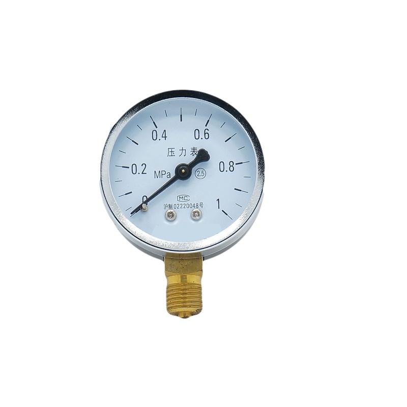 径向压力表Y-60普通水压气压1.6MPA螺纹英制压力表M14*1.5外