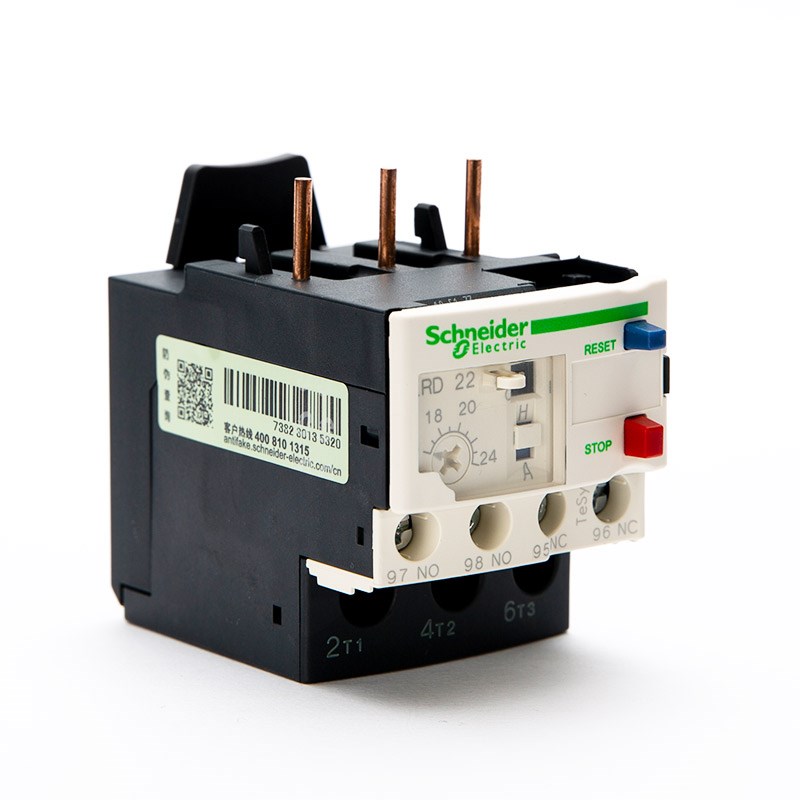 施耐德TeSys D系列热过载继电器LRD22C 整定电W流16-24A