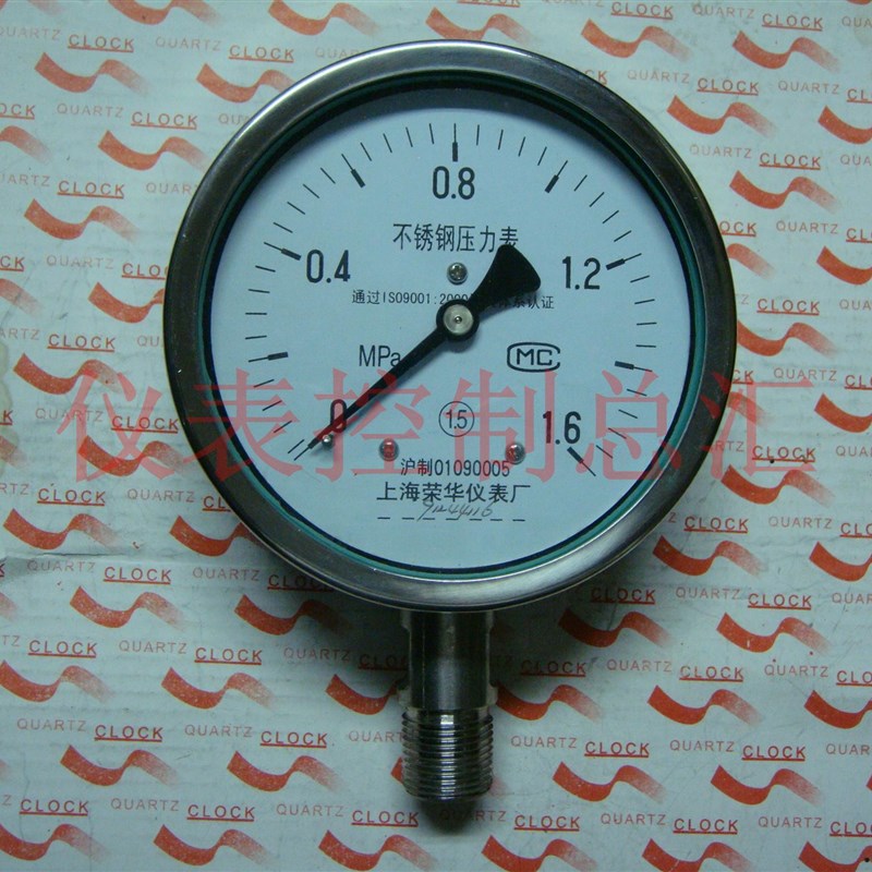 压力表  全不锈钢压力表 Y100BF  0-1.6MPA