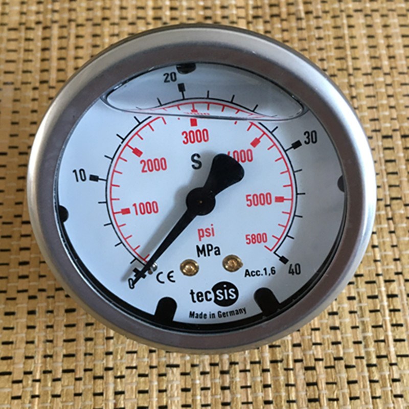 tecsis泰科思耐震压力表0- 25mpa防震表40mpa16mpa10mpa无边60mpa