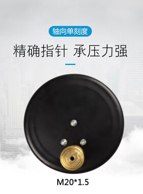 压力表储气罐压力表Y100Z带红色警示线0-1.6MPa气压表M20*1.5