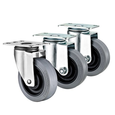 怡合达导电脚轮CKN01 CKN05 CKN06-D75/D100/D125-SF万向带刹车轮