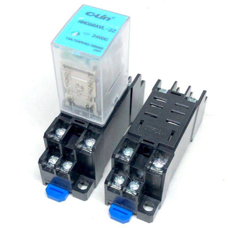 欣灵牌HHC68AVL-2Z AC220V DC24V 12A小型中间电磁继电器 8大插脚