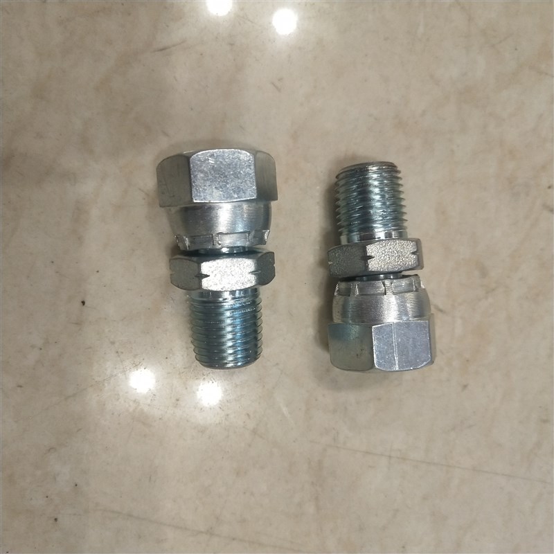 压力表活接头ZG1/4转M14*1.5内丝G1/4活接调向高压液压油拧0214