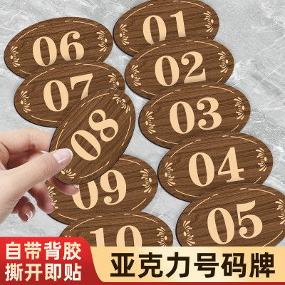 【防水强粘】数字号码牌
