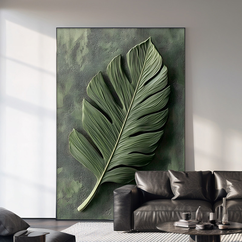 抽象艺术客厅装饰画叶子