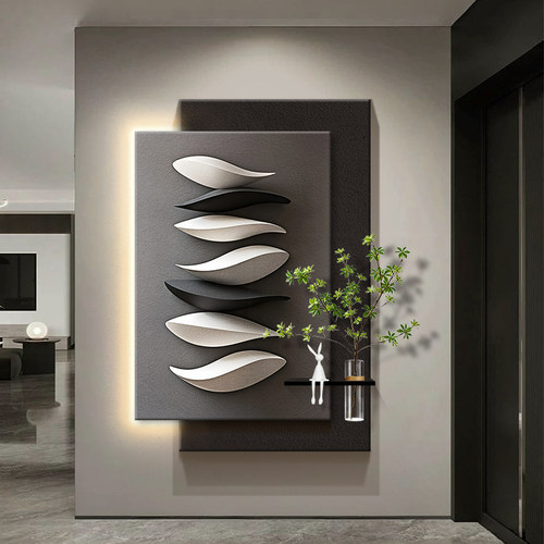 客厅装饰画石来运转灯画