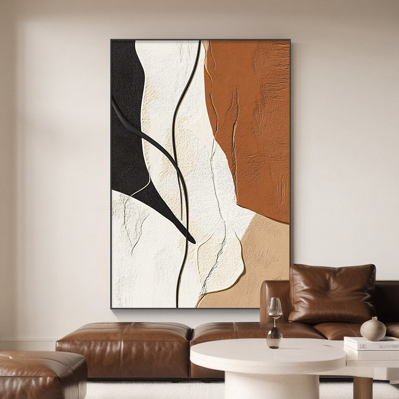 抽象艺术沙发背景墙装饰画2026新款客厅挂画简约现代入户玄关壁画