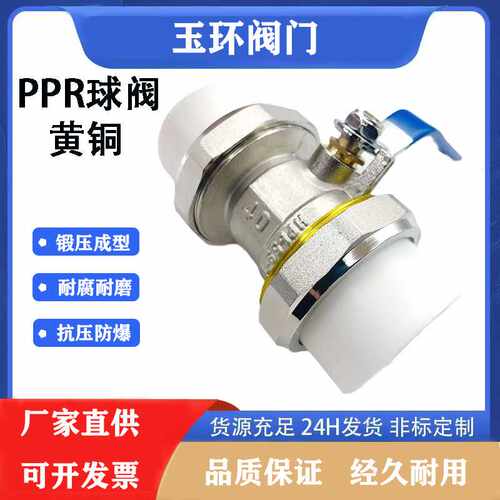 PPR双活接球阀20热熔25自来水开关阀门水管道32黄铜球阀全通径