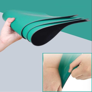 直销PVC防静电胶皮哑光绿色电子维修桌面实验室耐高温耐磨垫