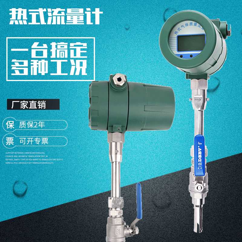 插入式高精度微小流量 插入式智能数显高精热式气体质量流量计