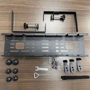 免打孔桌下理线架置物架碳钢电缆管理托盘办公收纳盒固线器储物