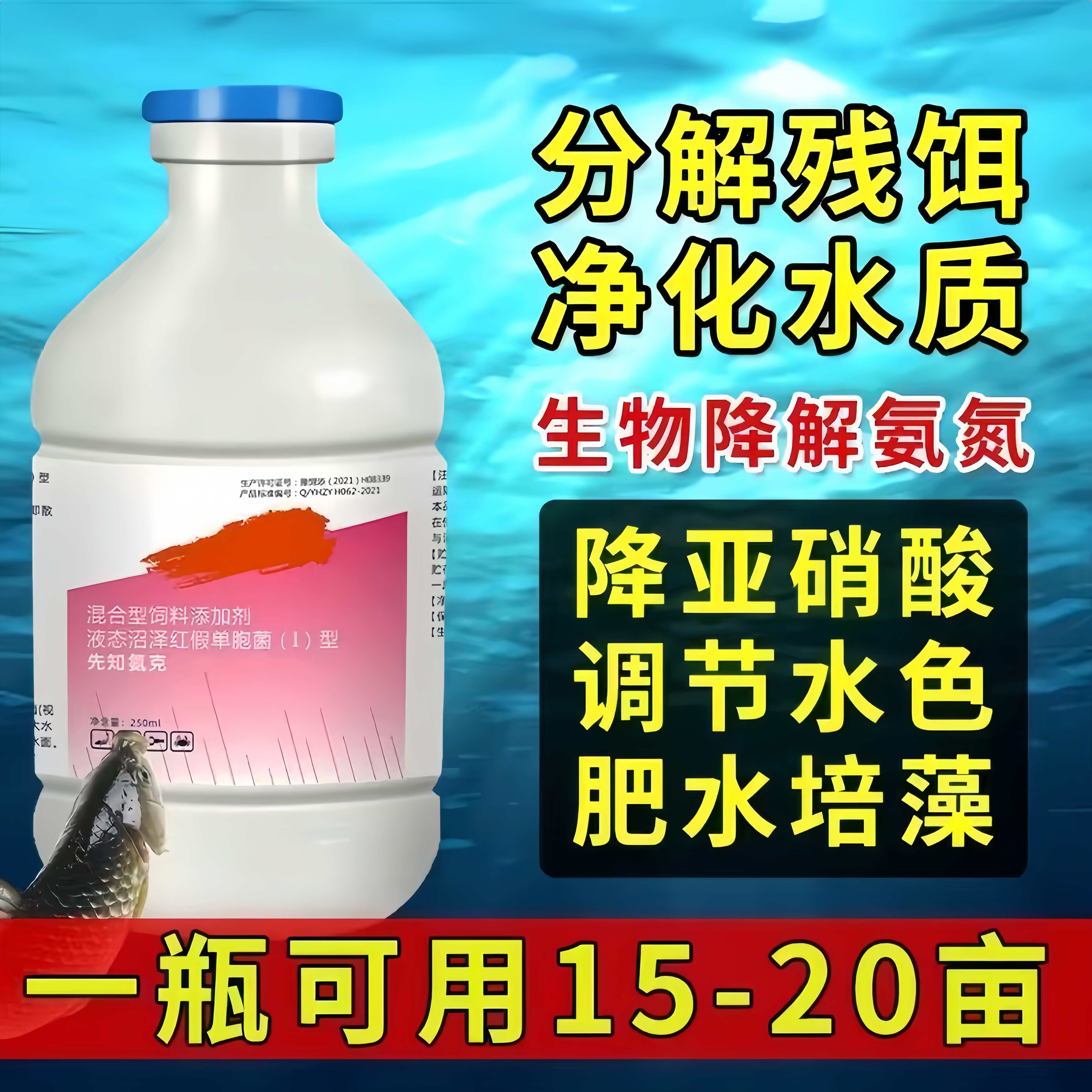 【先知氨克】快速降氨氮降亚盐分解小分子有机物硫化氢培藻稳水A