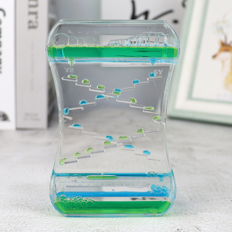 sy08双排油漏液体滑梯沙漏计时器摆件地摊圣诞节学生儿童创意礼品