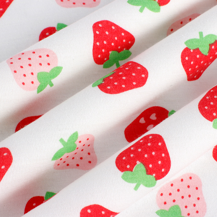 印花婴儿面料 32s支枕套睡衣宝宝童装婴儿面料 180g弹力婴儿布料