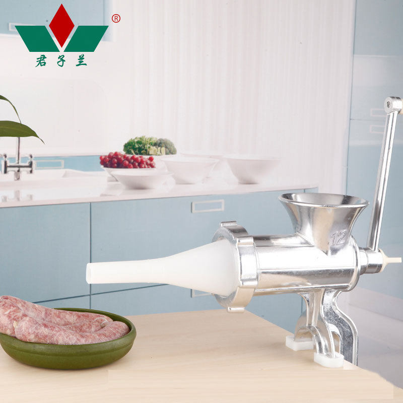 君子兰12号绞肉机家用多功能料理机手动铝合金绞肉机磨粉机灌肠机