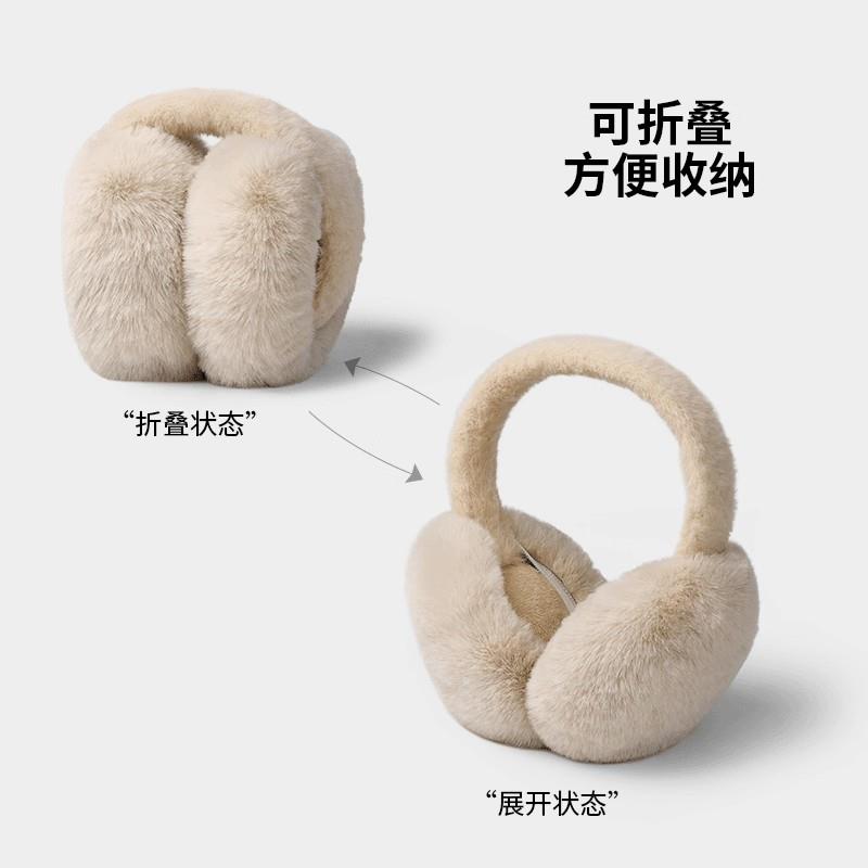 热销秋冬季保暖两件套毛绒耳罩围巾套装冬天女生耳捂子毛绒护耳包