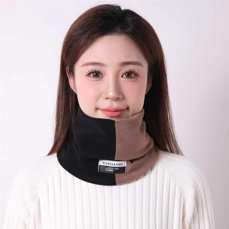 热销时尚加绒双拼防风围巾男女加厚骑行防寒秋保暖套百搭脖围巾冬