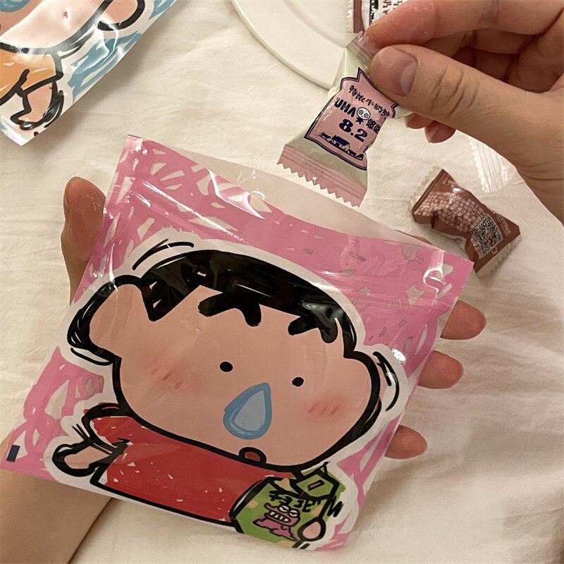 热销礼物包装袋可爱卡通自封袋生日节日收纳袋蜡笔小新夹链袋赠品