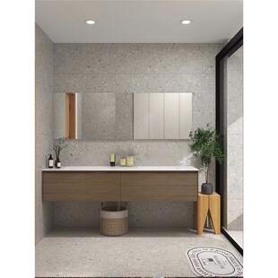 热销酒店阳台水磨石地砖餐饮店面工装 瓷砖600x1200哑光防滑耐磨仿