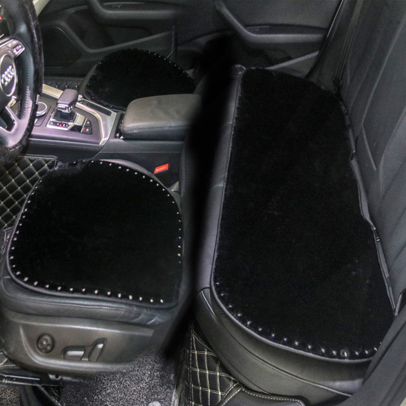 热销冬季新款毛绒珍珠女王坐垫祖母绿时尚复古保暖汽车座垫单垫三