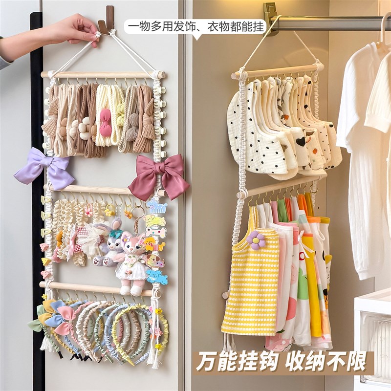 热销儿童发饰收纳神器挂墙发圈发箍挂钩挂件展示架发夹发带头绳首